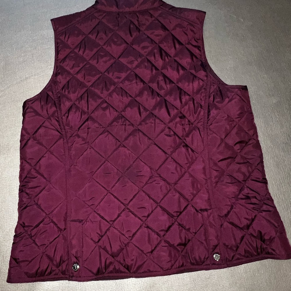 Lauren Ralph Lauren quilted zip up vest purple size XL - Picture 3 of 3